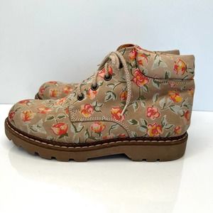 Oilily Floral Ankle Lace Up girl’s boots shoes